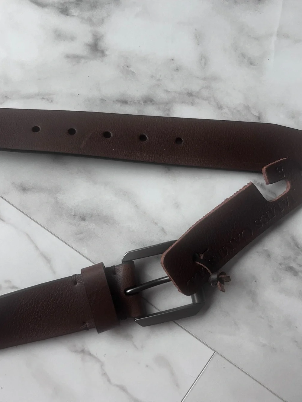 James Campbell Men's  Brown Leather Belt Size 36